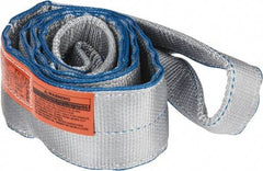 Lift-All - 8' Long x 4" Wide, 11,500 Lb Vertical Capacity, 2 Ply, Polyester Web Sling - 9,200 Lb Choker Capacity, Silver (Color) - A1 Tooling