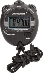 Value Collection - Water Resistant Digital Stopwatch - 3V Lithium Battery, Back Lit, Black - A1 Tooling