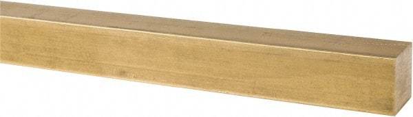 Value Collection - 1 Inch Square x 36 Inch Long, Brass Square Bar - Alloy 360 - A1 Tooling