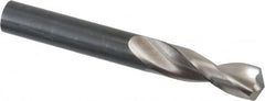 Guhring - 12.4mm 130° Parabolic Flute High Speed Steel Screw Machine Drill Bit - Bright Finish, Right Hand Cut, 51mm Flute Length, 102mm OAL, Standard Point, Straight Shank - A1 Tooling