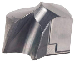 Kennametal - Series KSEM, 27mm Diam Grade KC7410 140° Replaceable Drill Tip - Carbide, AlCr Finish, 6 Seat Size - A1 Tooling