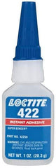 Loctite - 1 oz Bottle Clear Instant Adhesive - Series 422, 30 sec Working Time, 24 hr Full Cure Time, Bonds to Metal, Plastic & Rubber - A1 Tooling