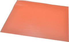 Made in USA - 12" Long, 12" Wide, 0.031" Thick, Silicone Rubber Foam Sheet - 20 Durometer, Orange-Red, -40 to 300°F, 650 psi Tensile Strength, Plain Backing, Stock Length - A1 Tooling