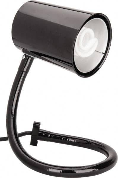 Made in USA - 24 Inch, Gooseneck, Direct Mounted, Compact Fluorescent, Black, General Purpose Task Light - 23 Watt, Nonmagnifying - A1 Tooling