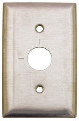 Hubbell Wiring Device-Kellems - 1 Gang, 2-7/8 Inch Long, Switch Plate - Barrel Key Switch, Gray, Stainless Steel - A1 Tooling