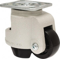 Sunnex - 1-1/4" Wide, Nylon Swivel Caster - 1,000 Lb Capacity, Top Plate Mount, 3.74" x 3.74" Plate, Ball Bearing - A1 Tooling