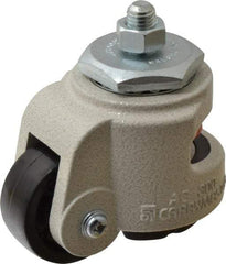 Sunnex - 1" Wide, Nylon Swivel Caster - 300 Lb Capacity, Threaded Stem Mount, 3.54" x 3.54" Plate, Ball Bearing - A1 Tooling