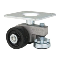 Sunnex - 13/16" Wide, Nylon Swivel Caster - 400 Lb Capacity, Top Plate Mount, 3.54" x 3.54" Plate, Ball Bearing - A1 Tooling