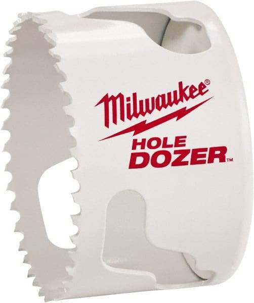 Milwaukee Tool - 2-1/8" Diam, 1-1/2" Cutting Depth, Hole Saw - Bi-Metal Saw, Toothed Edge - A1 Tooling