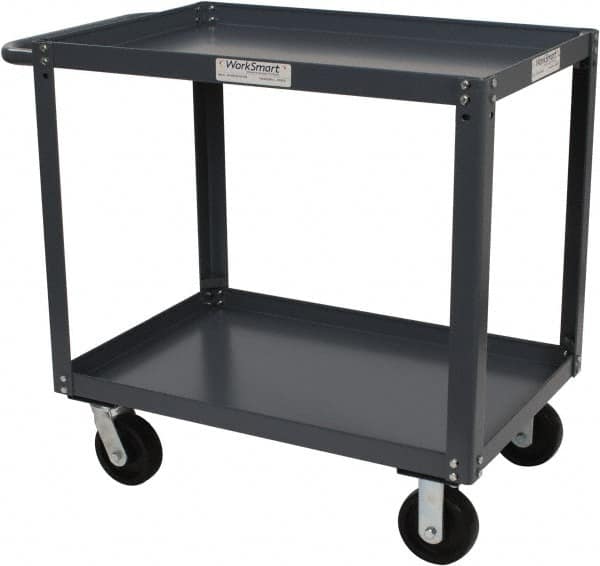 Value Collection - 2,000 Lb Capacity, 24" Wide x 36" Long x 36-1/4" High Service Cart - 2 Shelf, Steel - A1 Tooling