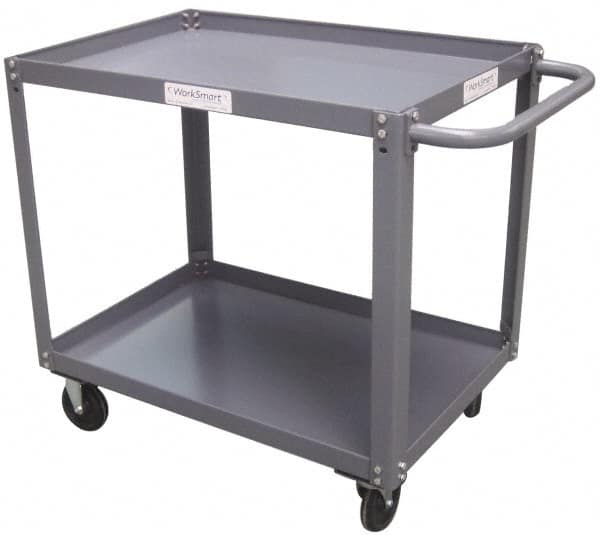 Value Collection - 1,200 Lb Capacity, 18" Wide x 30" Long x 34-5/8" High Service Cart - 2 Shelf, Steel - A1 Tooling