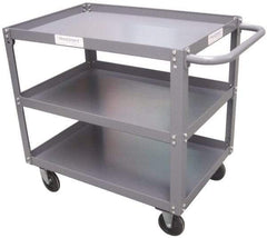 Value Collection - 1,200 Lb Capacity, 24" Wide x 48" Long x 34-5/8" High Service Cart - 3 Shelf, Steel - A1 Tooling