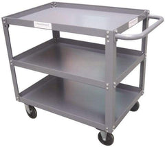 Value Collection - 1,200 Lb Capacity, 18" Wide x 36" Long x 34-5/8" High Service Cart - 3 Shelf, Steel - A1 Tooling