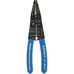 Imperial - 10 to 22 AWG Capacity Wire Stripper/Cutter/Crimper - 7-1/2" OAL, Hardened Steel with Cushion Grip Handle - A1 Tooling