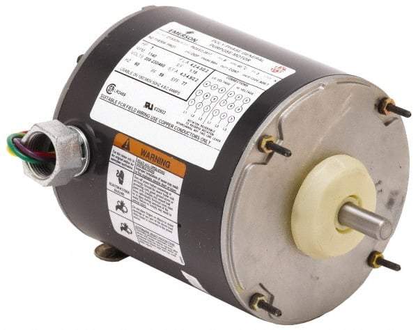 US Motors - 1/4 hp, TEAO Enclosure, Auto Thermal Protection, 1,625 RPM, 230 Volt, 60 Hz, Industrial Electric AC/DC Motor - Size 48 Frame, Stud Mount, 1 Speed, Ball Bearings, 1.4 Full Load Amps, B Class Insulation, CW Shaft End - A1 Tooling