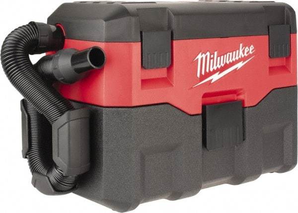 Milwaukee Tool - 2 Gal Plastic Tank, Battery Powered Portable Wet/Dry Vacuum - 18 Volt, 6' Hose Fitting, Cordless, Cleanstream Washable Wet/Dry, Accessories Included - A1 Tooling