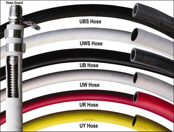 SuperKlean - 3/4" ID x 1.14" OD, 300 Working psi, Yellow Nitrile Washdown Hose - 50' Long, 32 to 200°F - A1 Tooling