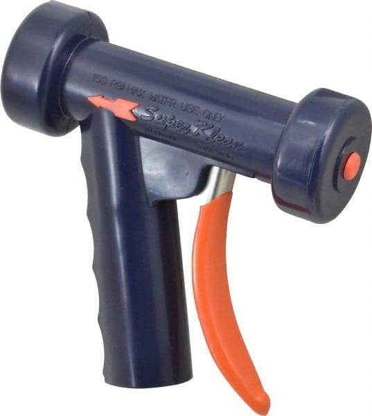 SuperKlean - Insulated, Brass Pistol Grip Spray Nozzle for 1/2" Pipe - Dark Blue, 1/2 NPT - A1 Tooling