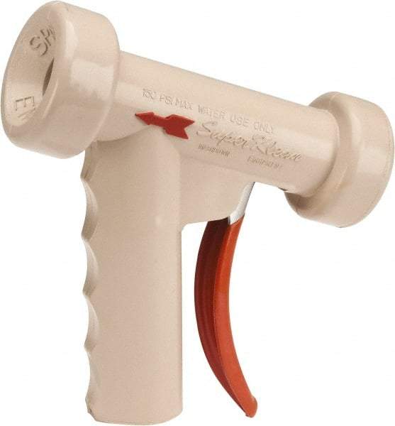 SuperKlean - Insulated, Stainless Steel Pistol Grip Spray Nozzle for 1/2" Pipe - White, 1/2 NPT - A1 Tooling