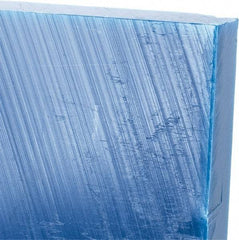 Made in USA - 3/4" Thick x 12" Wide x 2' Long, Polyethylene (UHMW) Sheet - Blue, Glass-Filled Grade - A1 Tooling