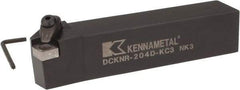 Kennametal - DCKN, Right Hand Cut, 15° Lead Angle, 1-1/4" Shank Height x 1-1/4" Shank Width, Negative Rake Indexable Turning Toolholder - 6" OAL, CN..42. Insert Compatibility, Series Kenclamp - A1 Tooling