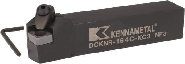 Kennametal - DCKN, Right Hand Cut, 15° Lead Angle, 1" Shank Height x 1" Shank Width, Negative Rake Indexable Turning Toolholder - 5" OAL, CN..42. Insert Compatibility, Series Kenclamp - A1 Tooling