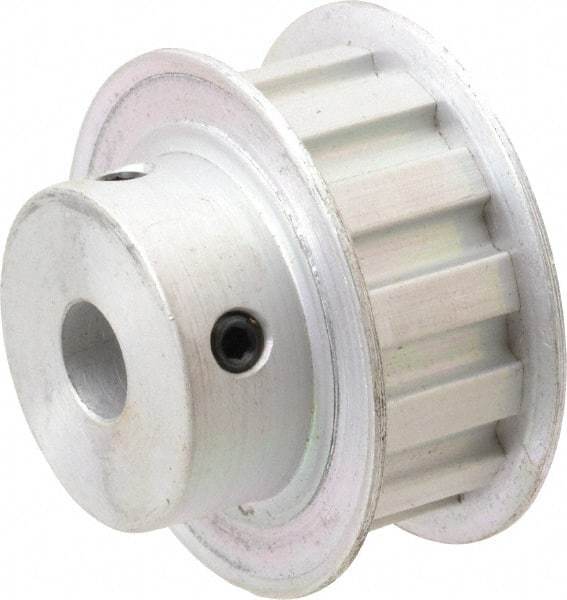 Power Drive - 13 Tooth, 3/8" Inside x 1.522" Outside Diam, Hub & Flange Timing Belt Pulley - 1/2" Belt Width, 1.552" Pitch Diam, 0.719" Face Width, Aluminum - A1 Tooling