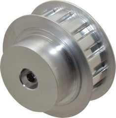 Power Drive - 14 Tooth, 3/8" Inside x 1.641" Outside Diam, Hub & Flange Timing Belt Pulley - 1/2" Belt Width, 1.671" Pitch Diam, 0.719" Face Width, Aluminum - A1 Tooling