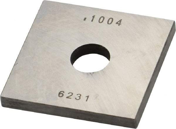 Value Collection - 0.1004" Square Steel Gage Block - Accuracy Grade 0, Includes NIST Traceability Certification - A1 Tooling