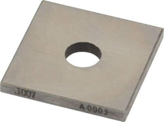 Value Collection - 0.1007" Square Steel Gage Block - Accuracy Grade 0, Includes NIST Traceability Certification - A1 Tooling