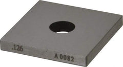 Value Collection - 0.126" Square Steel Gage Block - Accuracy Grade 0, Includes NIST Traceability Certification - A1 Tooling