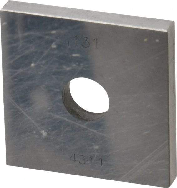 Value Collection - 0.131" Square Steel Gage Block - Accuracy Grade 0, Includes NIST Traceability Certification - A1 Tooling