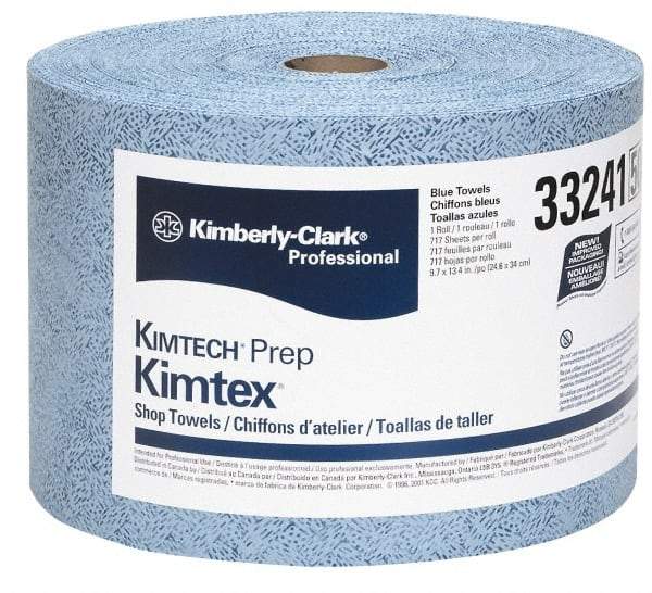 Kimtech - Dry Clean Room/Lab/Critical Task Wipes - Jumbo Roll, 13-3/8" x 9-5/8" Sheet Size, Blue - A1 Tooling