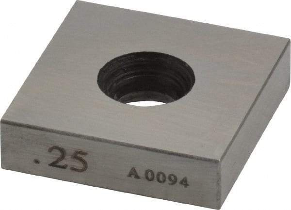 Value Collection - 0.25" Square Steel Gage Block - Accuracy Grade 0, Includes NIST Traceability Certification - A1 Tooling