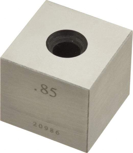 Value Collection - 0.85" Square Steel Gage Block - Accuracy Grade 0, Includes NIST Traceability Certification - A1 Tooling