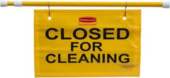 Rubbermaid - "Closed for Cleaning", 13" Long x 50" Wide, Safety Sign - Use for Accident Prevention - A1 Tooling