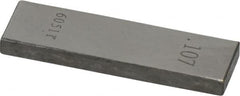 Value Collection - 0.107" Rectangular Steel Gage Block - Accuracy Grade 0, Includes NIST Traceability Certification - A1 Tooling