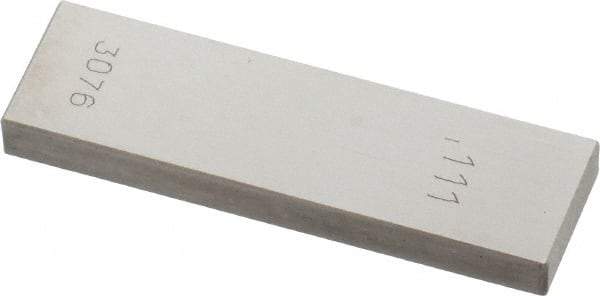 Value Collection - 0.111" Rectangular Steel Gage Block - Accuracy Grade 0, Includes NIST Traceability Certification - A1 Tooling