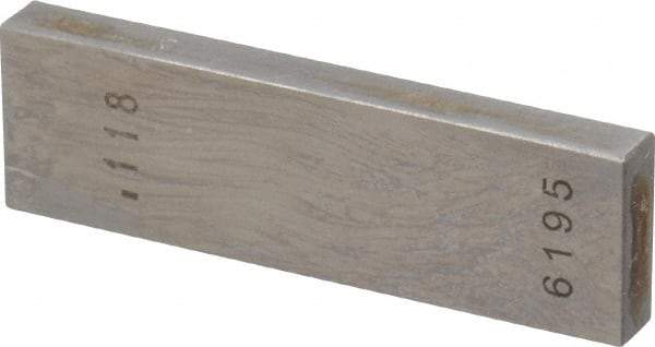 Value Collection - 0.118" Rectangular Steel Gage Block - Accuracy Grade 0, Includes NIST Traceability Certification - A1 Tooling