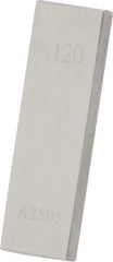 Value Collection - 0.12" Rectangular Steel Gage Block - Accuracy Grade 0, Includes NIST Traceability Certification - A1 Tooling