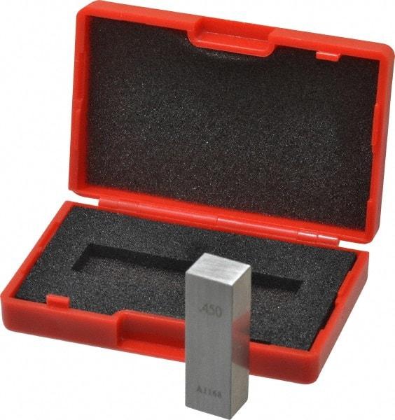 Value Collection - 0.45" Rectangular Steel Gage Block - Accuracy Grade 0, Includes NIST Traceability Certification - A1 Tooling