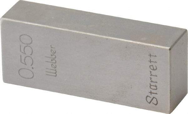 Value Collection - 0.55" Rectangular Steel Gage Block - Accuracy Grade 0, Includes NIST Traceability Certification - A1 Tooling