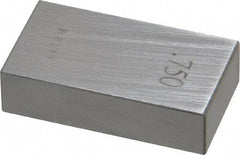 Value Collection - 0.75" Rectangular Steel Gage Block - Accuracy Grade 0, Includes NIST Traceability Certification - A1 Tooling