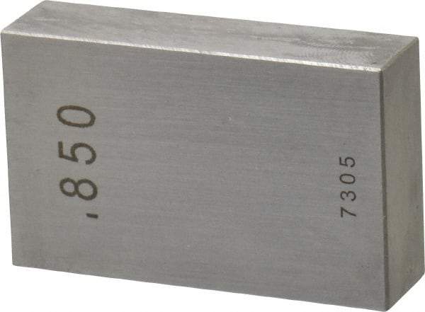 Value Collection - 0.85" Rectangular Steel Gage Block - Accuracy Grade 0, Includes NIST Traceability Certification - A1 Tooling