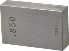 Value Collection - 0.85" Rectangular Steel Gage Block - Accuracy Grade 0, Includes NIST Traceability Certification - A1 Tooling