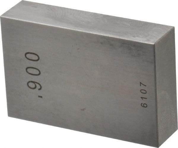 Value Collection - 0.9" Rectangular Steel Gage Block - Accuracy Grade 0, Includes NIST Traceability Certification - A1 Tooling