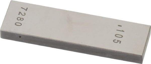 Value Collection - 0.105" Rectangular Steel Gage Block - Accuracy Grade AS-1, Includes NIST Traceability Certification - A1 Tooling