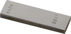 Value Collection - 0.108" Rectangular Steel Gage Block - Accuracy Grade AS-1, Includes NIST Traceability Certification - A1 Tooling