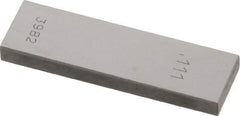 Value Collection - 0.111" Rectangular Steel Gage Block - Accuracy Grade AS-1, Includes NIST Traceability Certification - A1 Tooling