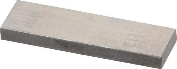 Value Collection - 0.112" Rectangular Steel Gage Block - Accuracy Grade AS-1, Includes NIST Traceability Certification - A1 Tooling